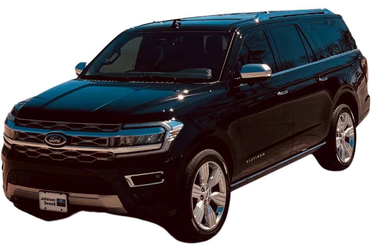 Luxury black Ford SUV from Hill Country Transportation, offering safe and premium car and limo services in Fredericksburg. Pronto-Andiamo